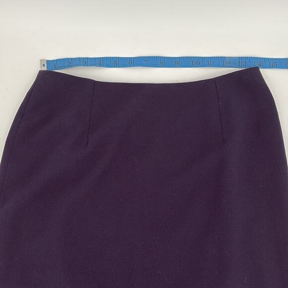 Vintage Charles Gray London Women’s Navy Knee Length Pencil Skirt Size 6 Poly - Picture 7 of 11